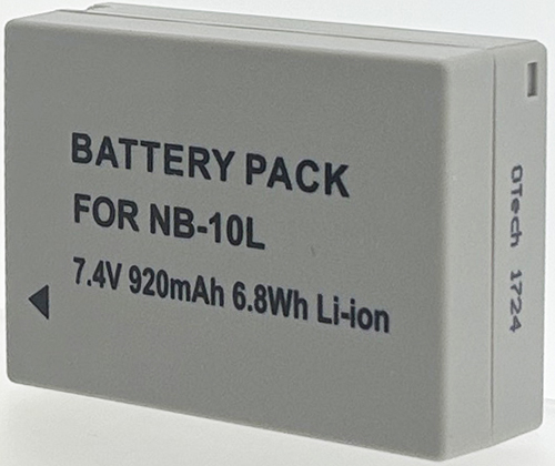 Batterie compatible Canon NB-10L 7.4V Li-Ion 920mAh