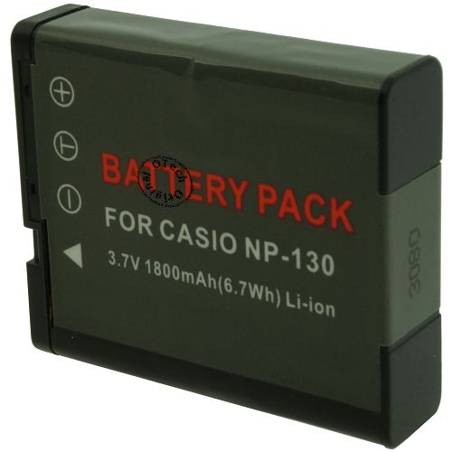 Batterie compatible Casio NP-130 3.7V Li-Ion 1300mAh