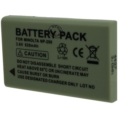 Batterie compatible Minolta NP-200 3.7V Li-Ion 850mAh