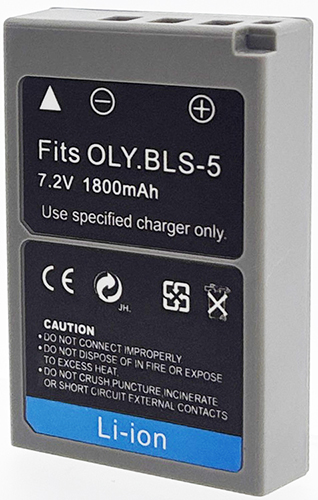 Batterie compatible Olympus PS BLS-5 7.2V Li-Ion 1800mAh