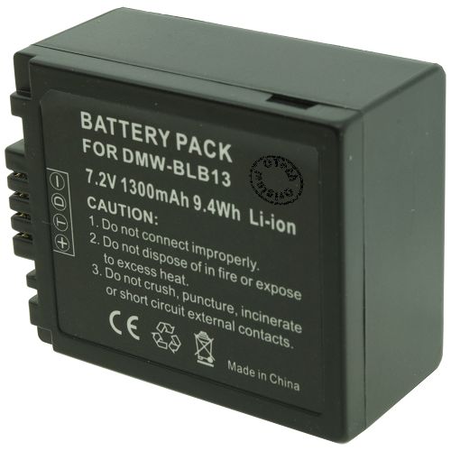Batterie compatible Panasonic DMW-BLB13 7.2V Li-Ion 1300mAh