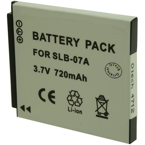 Batterie compatible Samsung SLB-07A 3.7V Li-Ion 720mAh