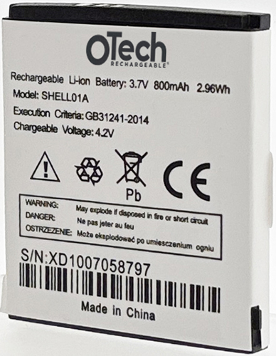 Batterie compatible SHELL01A 3.8V Li-Ion 800mAh
