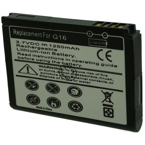Batterie compatible HTC G16 3.7V Li-Ion 1250mAh