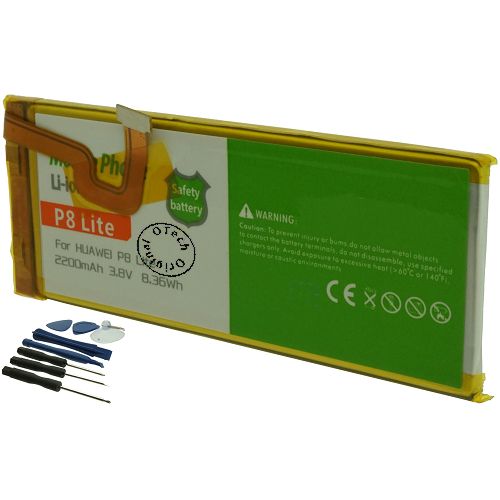 Batterie compatible Huawei P8 Lite (avec outils) 3.8V Li-Ion 2200mAh