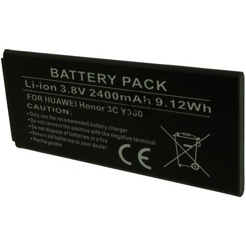 Batterie compatible Huawei Honor 3C Y360 3.8V Li-Ion 2400mAh