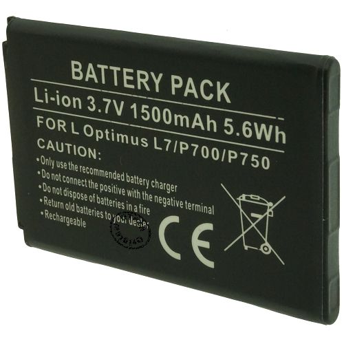 Batterie compatible LG Optimus L7/P700/P750 3.7V Li-Ion 1500mAh
