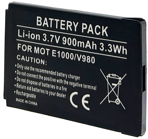 Batterie compatible Motorola BT50/E1000/V980 3.7V Li-Ion 900mAh