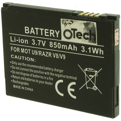 Batterie compatible Motorola U9 / RAZR V8/V9 3.7V Li-Ion 850mAh