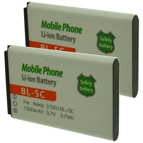 Batterie compatible Nokia BL-5C / 2300 x2 3.7V Li-Ion 1000mAh