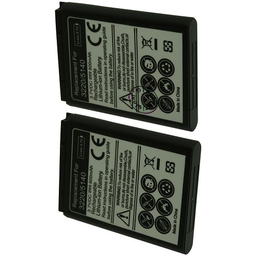 Batterie Type NOK BL-5B / 3220 X2 3.7V Li-Ion 900mAh