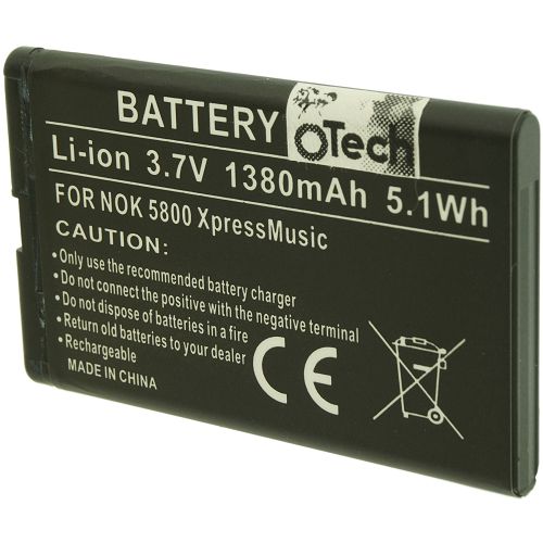 Batterie compatible Nokia 5800 3.7V Li-Ion 1380mAh