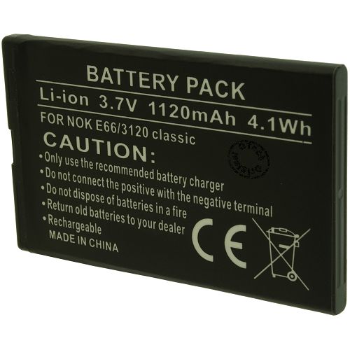 Batterie compatible Nokia BL-4U / E66 3.7V Li-Ion 1120mAh