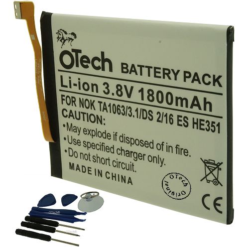Batterie compatible Nokia TA1063/3.1/DS 2 (avec outils) 3.8V Li-Ion 1800mAh