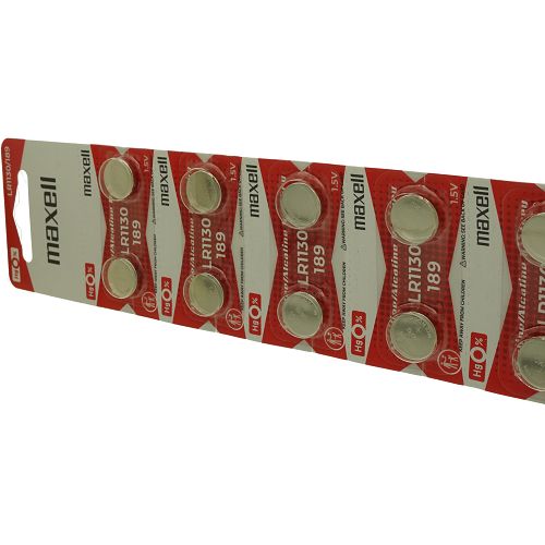 Pile bouton maxell LR1130 / 189 / V10GA / LR54 / 189 / RW89