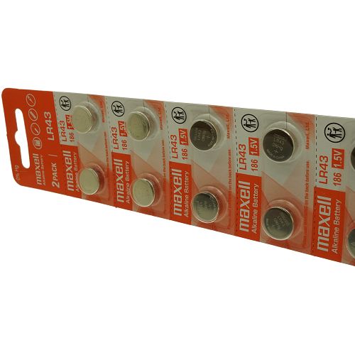 Pile bouton maxell LR43 / LR1142 ALKALINE
