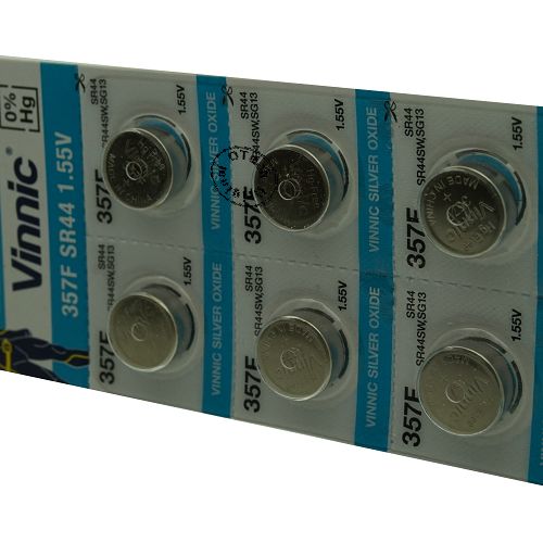 Pile bouton Vinnic 357F / SR44 1.55V SILVER OXIDE