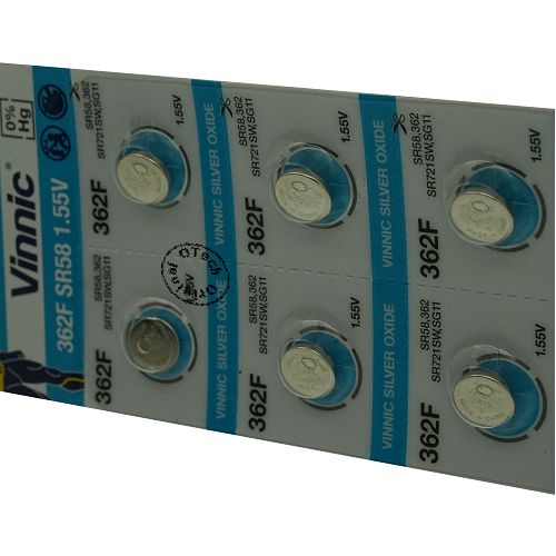 Pile bouton Vinnic 362F / SR58 1.55V SILVER OXIDE
