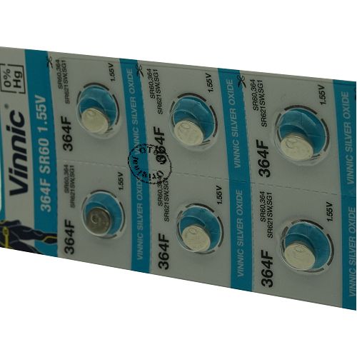 Pile bouton Vinnic 364F / 363 / SR60 1.55V SILVER OXIDE