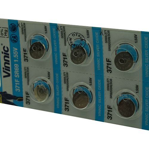 Pile bouton Vinnic 371F / 370 / SR69 1.55V SILVER OXIDE