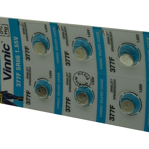 Pile bouton Vinnic 377F / 376 / SR66 1.55V SILVER OXIDE