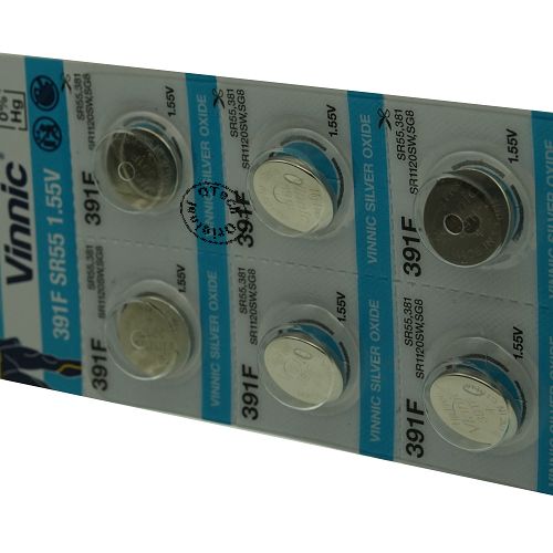 Pile bouton Vinnic 391F/SR55 1.55V SILVER OXIDE
