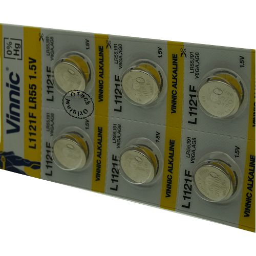 Pile bouton Vinnic L1121F/LR55 1.5V ALKALINE
