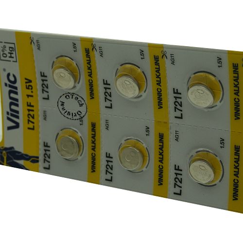 Pile bouton Vinnic L721F 1.5V ALKALINE