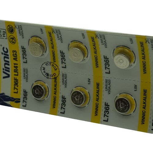 Pile bouton Vinnic L736F / LR41 / AG3 1.5V ALKALINE