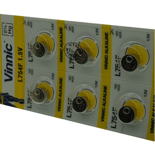 Pile bouton Vinnic L754F/LR48 1.5V ALKALINE