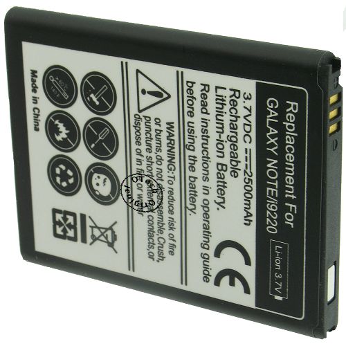 Batterie compatible Samsung GALAXY Note / i9220 3.7V Li-Ion 2500mAh