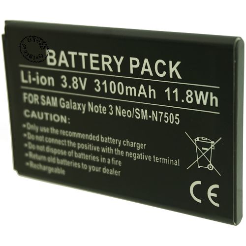 Batterie compatible Samsung N7505 3.7V Li-Ion 3100mAh