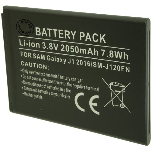 Batterie compatible Samsung Galaxy J1 2016 / SM-J120FN 3.8V Li-Ion 2050mAh