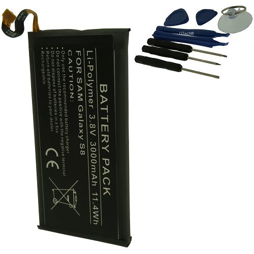 Batterie compatible Samsung Galaxy S8 (avec outils) 3.8V Li-Ion 3000mAh
