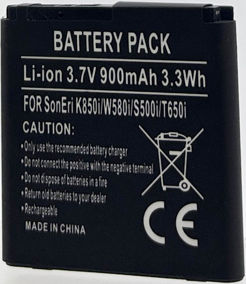 Batterie compatible Sony K850i 3.7V Li-Ion 900mAh