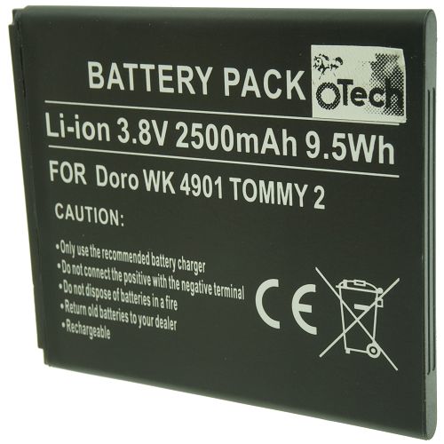 Batterie compatible Wiko 4901 TOMMY 2 3.8V Li-Ion 2500mAh